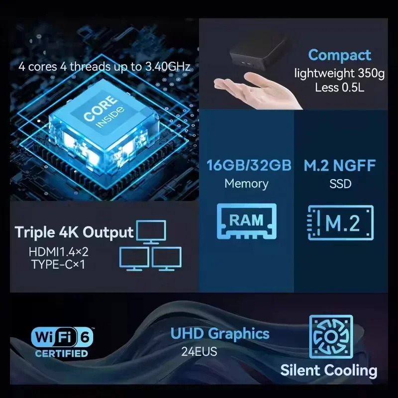 Intel Core i3 6100 MINI PC Hot - Pc Gaming Intel review and price